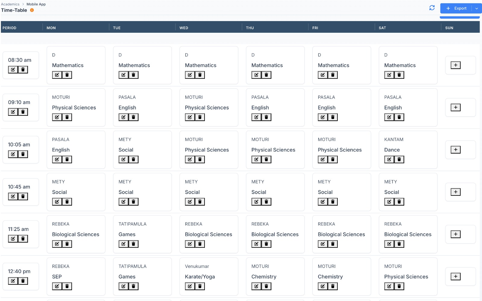 Time-Table