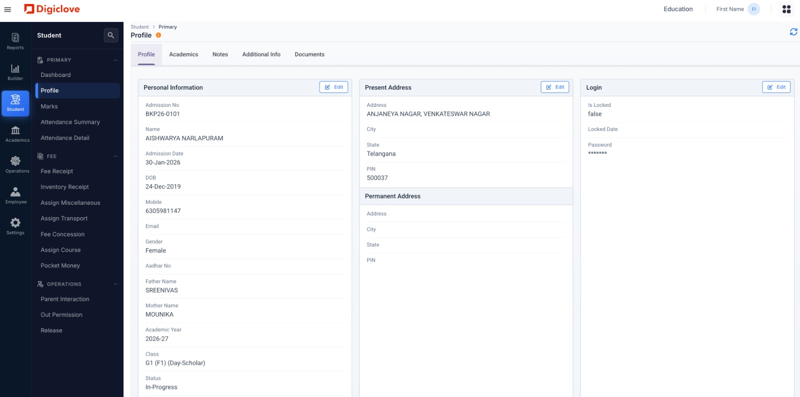Application form builder with drag-drop fields and live preview