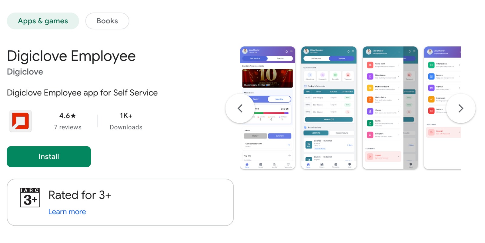 School-branded mobile apps on iOS and Android
