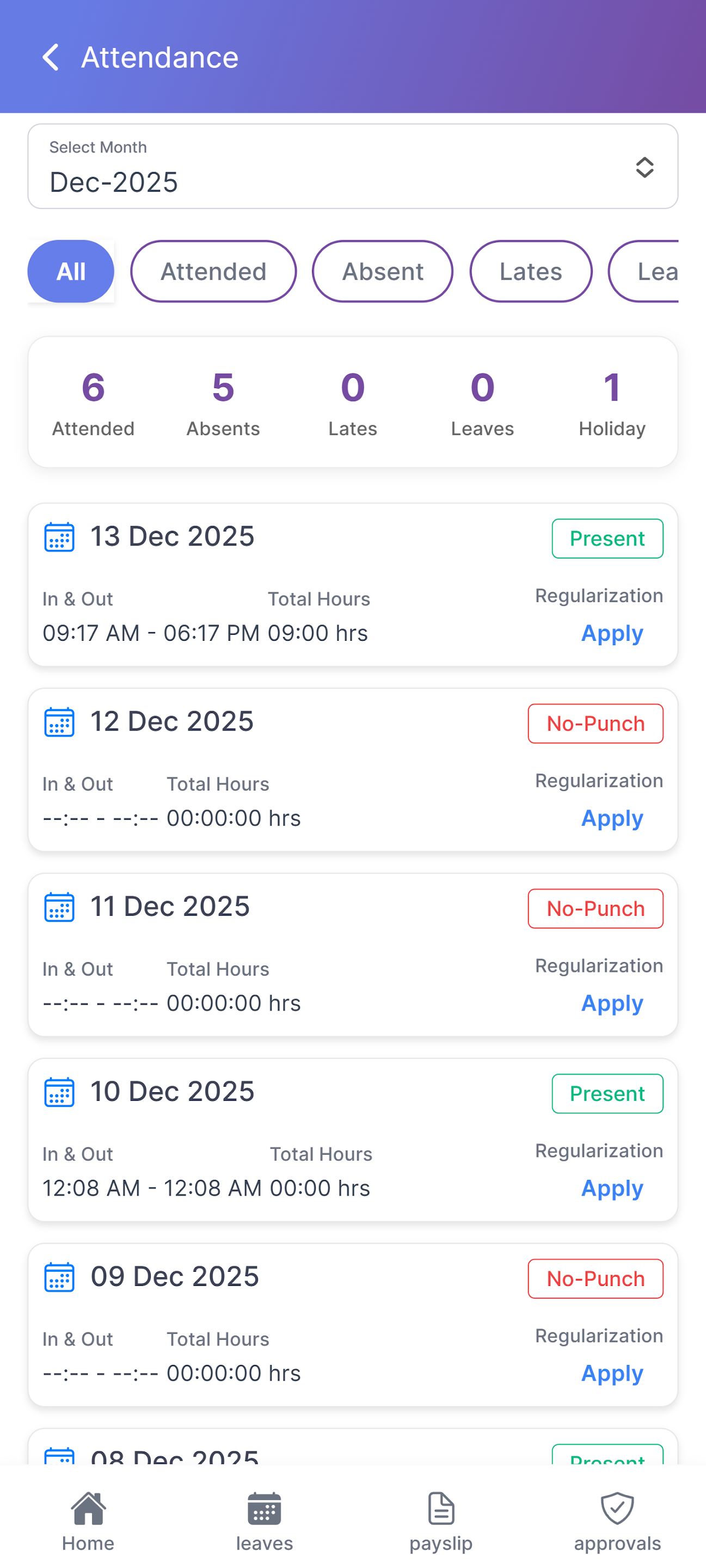 Approvals queue with single-tap approve
