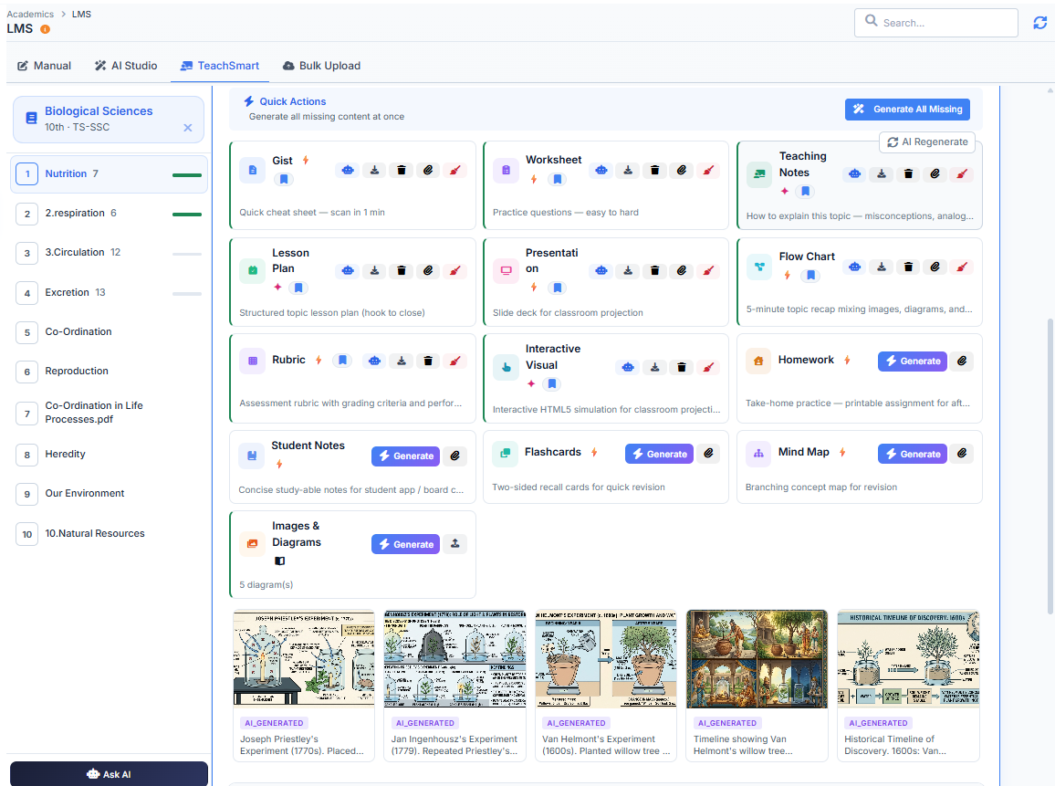 Pick what you need — content type picker